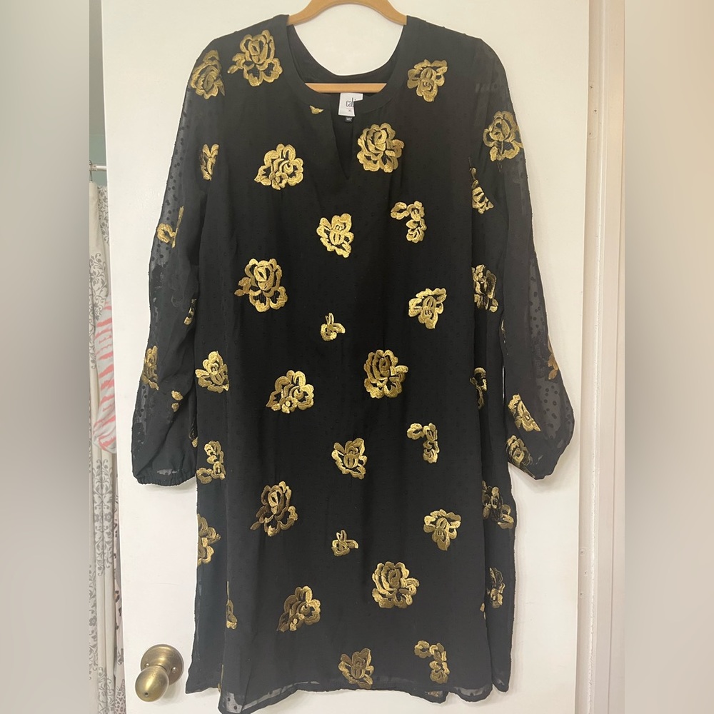 Cabi 3697 Occasion Dress Swiss Dot Size XL